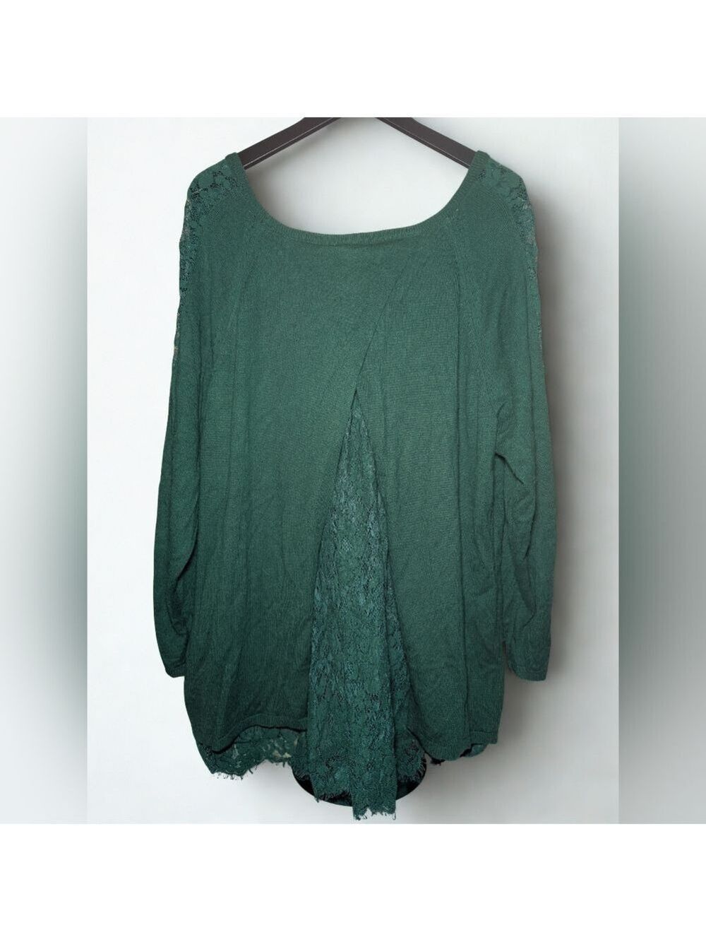 Torrid Green Lace Back Sweater Size 3X - Picture 2 of 5